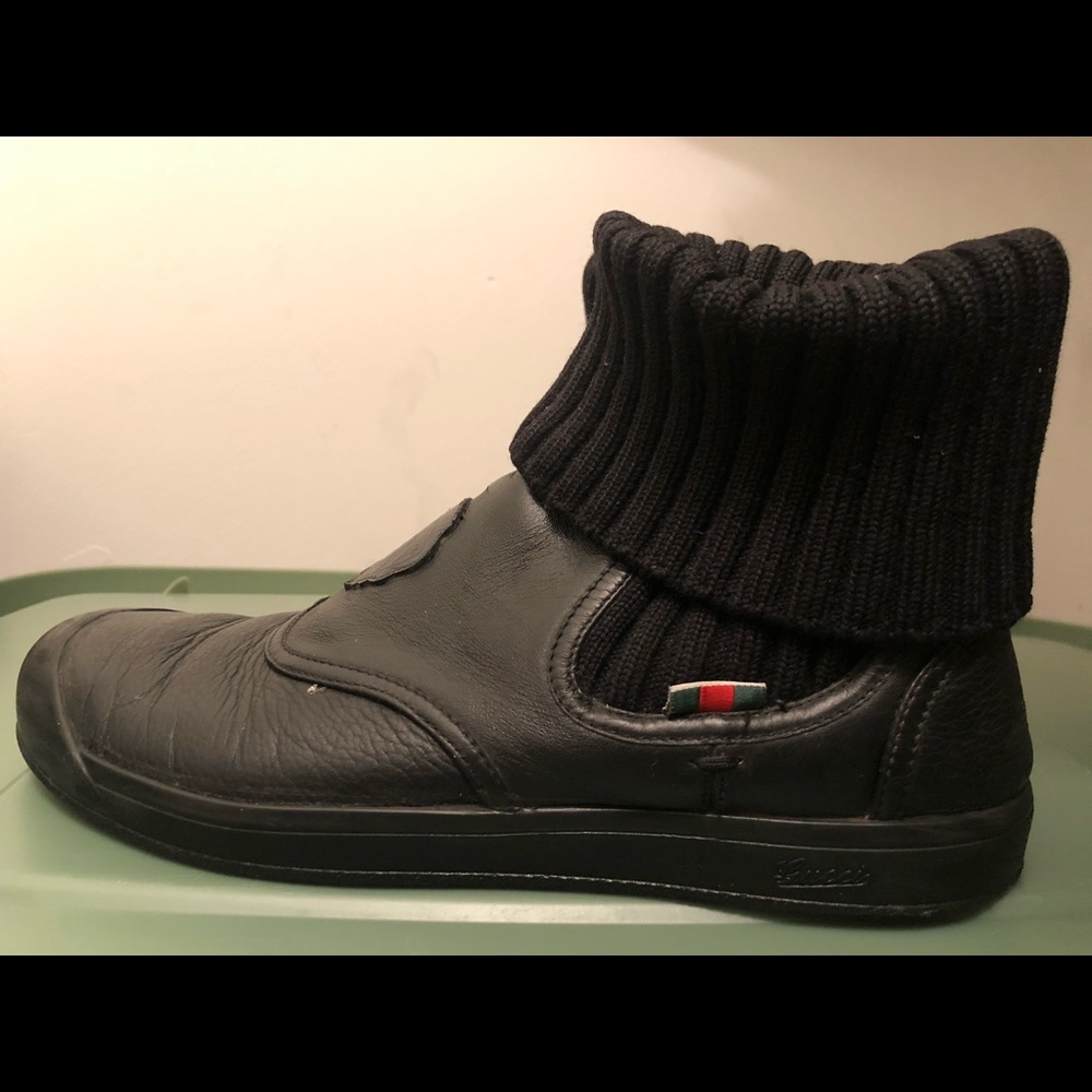 Gucci Black Leather Men's Boots - Picture 4 of 7
